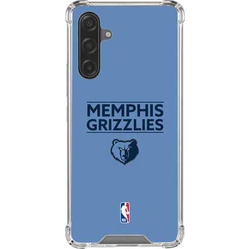 NBA Memphis Grizzlies Standard - Light Blue Galaxy A17 Clear Case