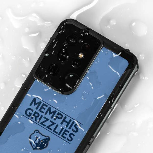 NBA Memphis Grizzlies Standard - Light Blue Galaxy S24 Ultra Waterproof Case