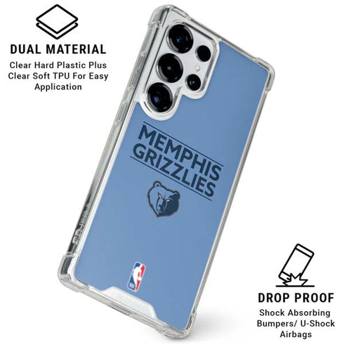 NBA Memphis Grizzlies Standard - Light Blue Galaxy S26 Ultra Clear Case