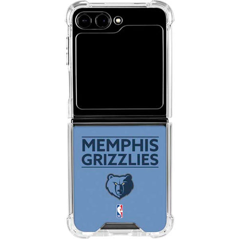 NBA Memphis Grizzlies Standard - Light Blue Galaxy Z Flip6 Clear Case