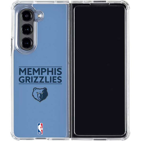 NBA Memphis Grizzlies Standard - Light Blue Galaxy Z Fold5 5G Clear Case