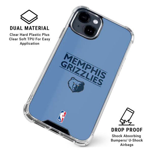NBA Memphis Grizzlies Standard - Light Blue iPhone 15 Clear Case