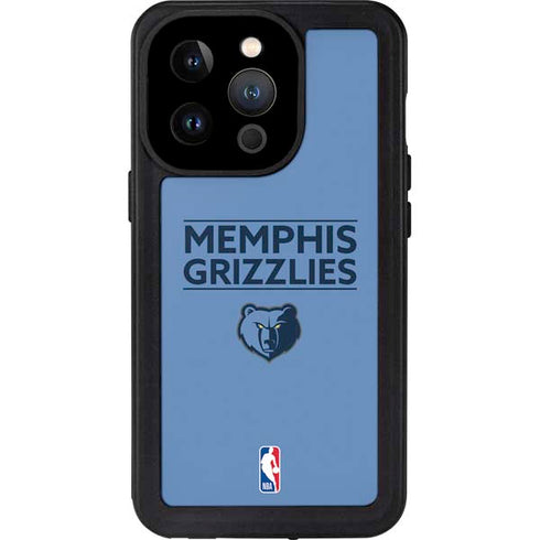 NBA Memphis Grizzlies Standard - Light Blue iPhone 15 Pro Waterproof Case