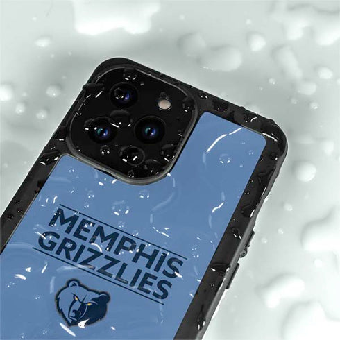 NBA Memphis Grizzlies Standard - Light Blue iPhone 15 Pro Waterproof Case