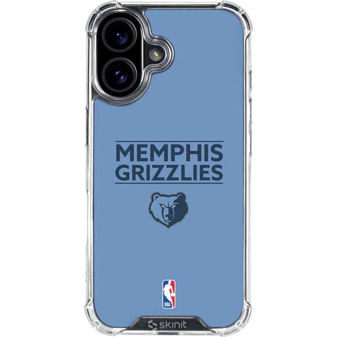 NBA Memphis Grizzlies Standard - Light Blue iPhone 16 Clear Case