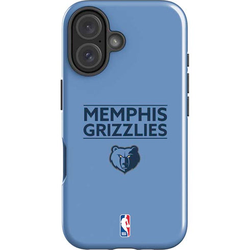 NBA Memphis Grizzlies Standard - Light Blue iPhone 16 Plus Impact Case