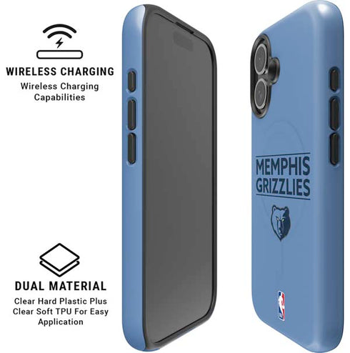NBA Memphis Grizzlies Standard - Light Blue iPhone 16 Plus Magsafe Impact Case