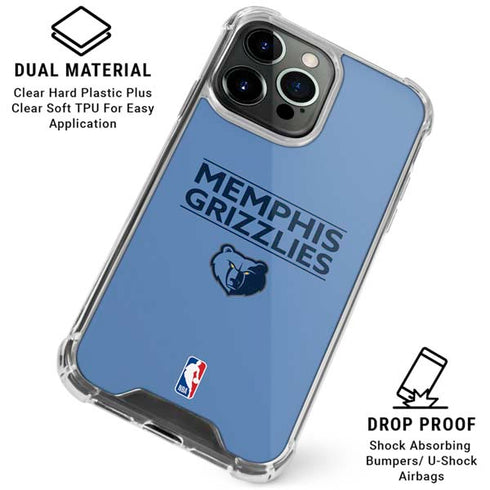 NBA Memphis Grizzlies Standard - Light Blue iPhone 16 Pro Clear Case