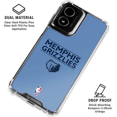 NBA Memphis Grizzlies Standard - Light Blue Moto G Power 5G (2024) Clear Case
