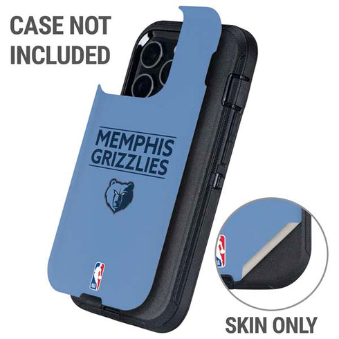 NBA Memphis Grizzlies Standard - Light Blue Otterbox Defender iPhone Skin