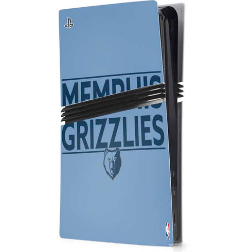 NBA Memphis Grizzlies Standard - Light Blue PS5 Pro Console Skin