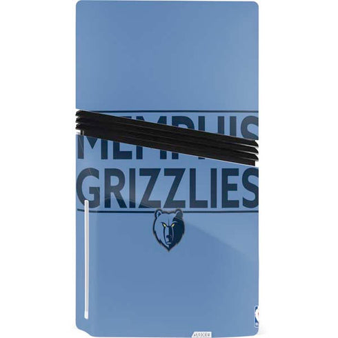NBA Memphis Grizzlies Standard - Light Blue PS5 Pro Disk Console Skin