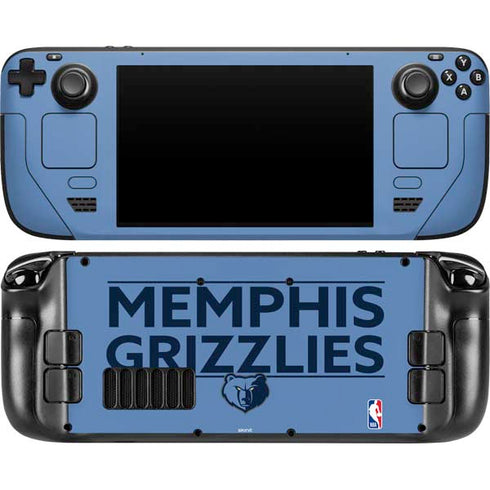 NBA Memphis Grizzlies Standard - Light Blue Steam Deck Handheld Gaming Computer OLED Skin