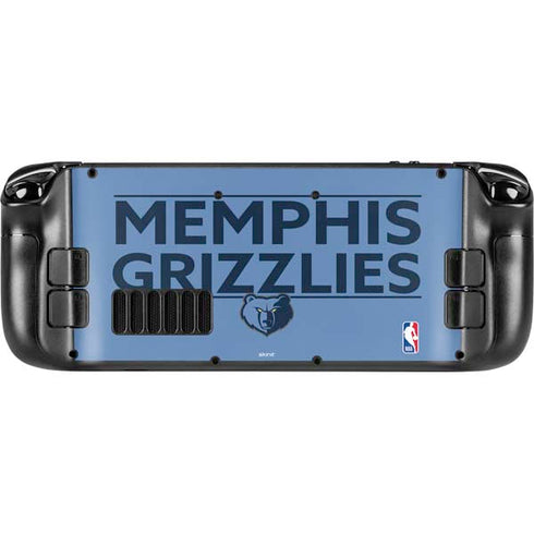 NBA Memphis Grizzlies Standard - Light Blue Steam Deck Handheld Gaming Computer Skin