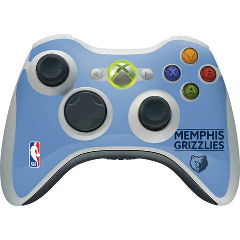 NBA Memphis Grizzlies Standard - Light Blue Xbox 360 Wireless Controller Skin