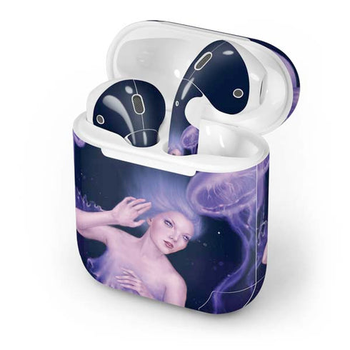 Mermaid and Jellyfish by Rachel Anderson Apple AirPods Skin