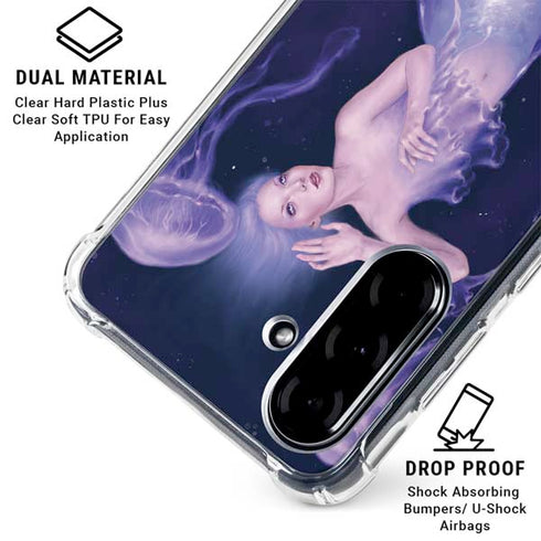 Mermaid and Jellyfish by Rachel Anderson Galaxy A36 5G Clear Case