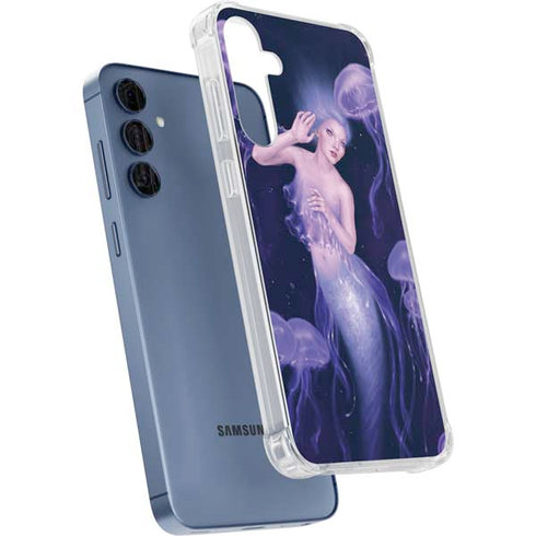 Mermaid and Jellyfish by Rachel Anderson Galaxy A55 5G Clear Case