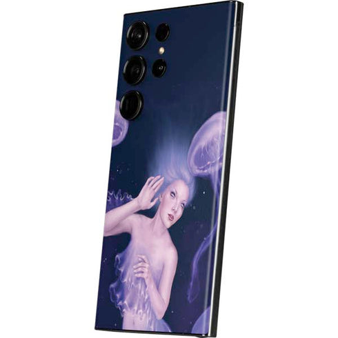 Mermaid and Jellyfish by Rachel Anderson Galaxy Skins