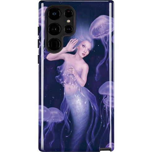 Mermaid and Jellyfish by Rachel Anderson Galaxy Cases