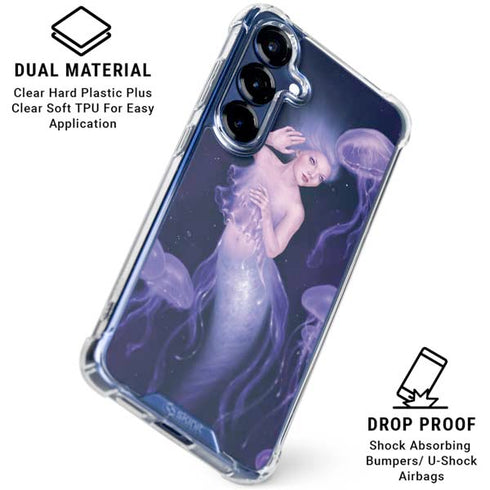 Mermaid and Jellyfish by Rachel Anderson Galaxy S25 Plus Clear Case