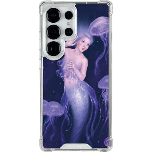 Mermaid and Jellyfish by Rachel Anderson Galaxy S25 Ultra Clear Case