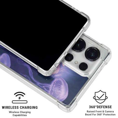 Mermaid and Jellyfish by Rachel Anderson Galaxy S25 Ultra Clear Case