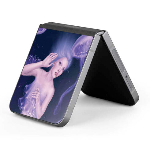 Mermaid and Jellyfish by Rachel Anderson Galaxy Z Flip6 Skin