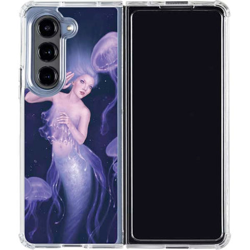 Mermaid and Jellyfish by Rachel Anderson Galaxy Z Fold5 5G Clear Case
