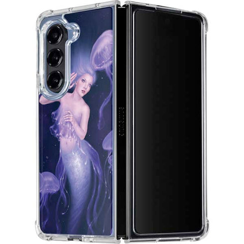 Mermaid and Jellyfish by Rachel Anderson Galaxy Z Fold5 5G Clear Case