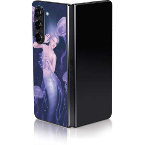 Mermaid and Jellyfish by Rachel Anderson Galaxy Z Fold5 5G Skin