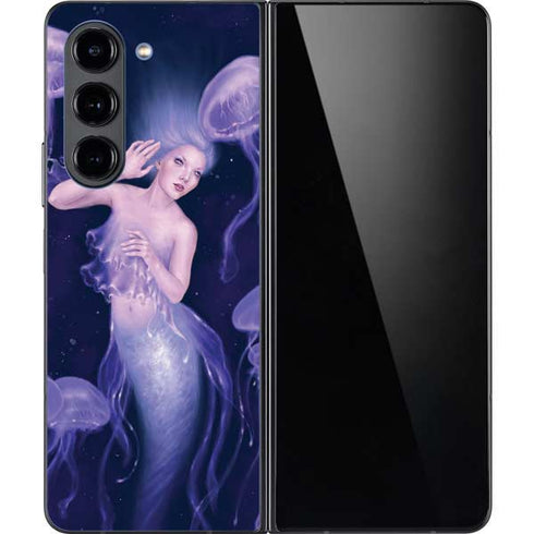 Mermaid and Jellyfish by Rachel Anderson Galaxy Z Fold5 5G Skin