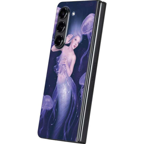 Mermaid and Jellyfish by Rachel Anderson Galaxy Z Fold5 5G Skin