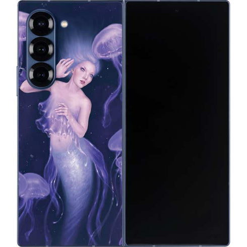 Mermaid and Jellyfish by Rachel Anderson Galaxy Z Fold6 Skin