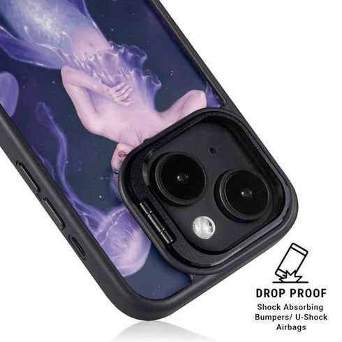 Mermaid and Jellyfish by Rachel Anderson iPhone 13 Kickstand Case