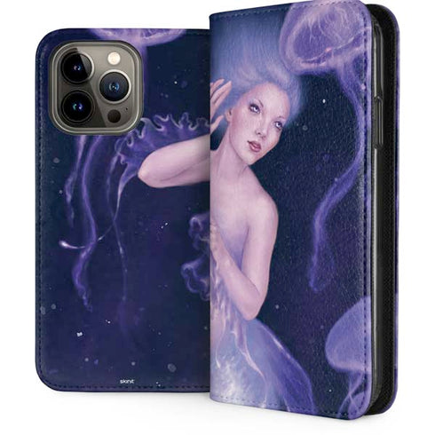 Mermaid and Jellyfish by Rachel Anderson iPhone 15 Pro Max Folio Case