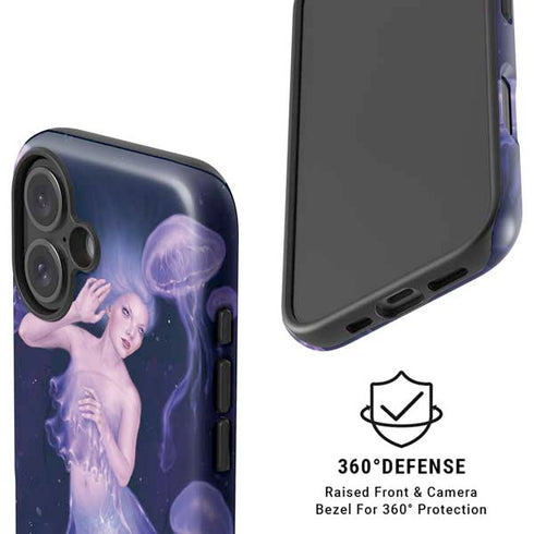 Mermaid and Jellyfish by Rachel Anderson iPhone 16 Magsafe Impact Case