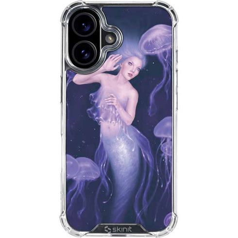 Mermaid and Jellyfish by Rachel Anderson iPhone 16 Plus Clear Case