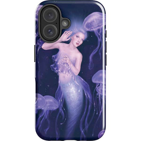 Mermaid and Jellyfish by Rachel Anderson iPhone 16 Plus Impact Case