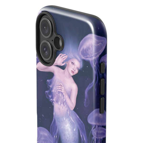 Mermaid and Jellyfish by Rachel Anderson iPhone 16 Plus Impact Case