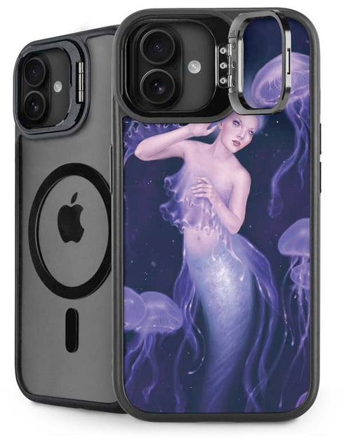 Mermaid and Jellyfish by Rachel Anderson iPhone 16 Plus Kickstand Case