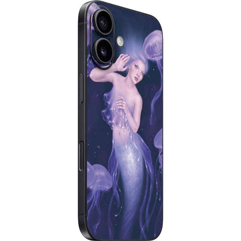 Mermaid and Jellyfish by Rachel Anderson iPhone 16 Plus Skin