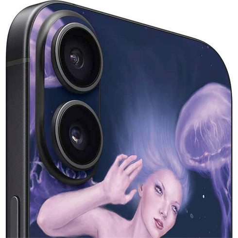 Mermaid and Jellyfish by Rachel Anderson iPhone 16 Plus Skin
