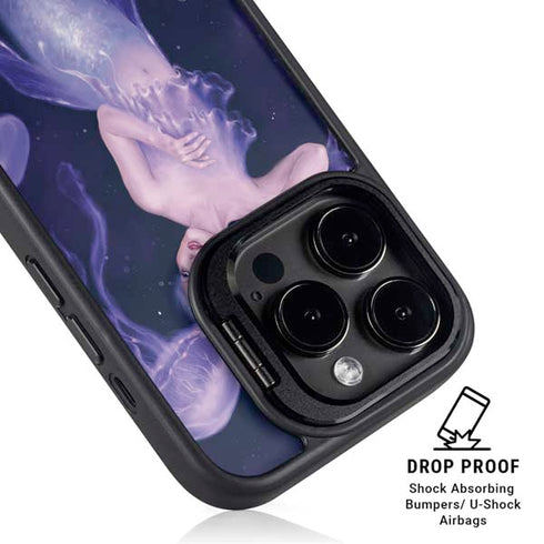Mermaid and Jellyfish by Rachel Anderson iPhone 16 Pro Kickstand Case