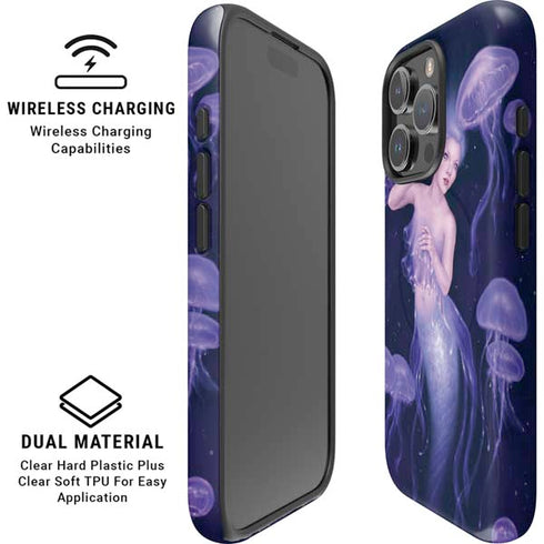Mermaid and Jellyfish by Rachel Anderson iPhone 16 Pro Magsafe Impact Case