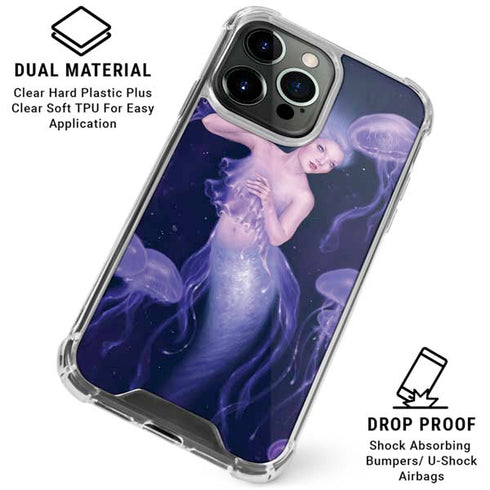 Mermaid and Jellyfish by Rachel Anderson iPhone 16 Pro Max Clear Case