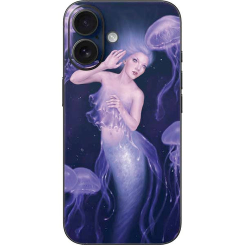 Mermaid and Jellyfish by Rachel Anderson iPhone 16 Skin