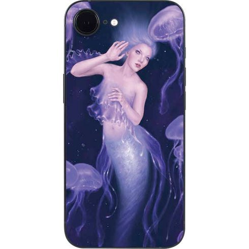 Mermaid and Jellyfish by Rachel Anderson iPhone 16e Skin
