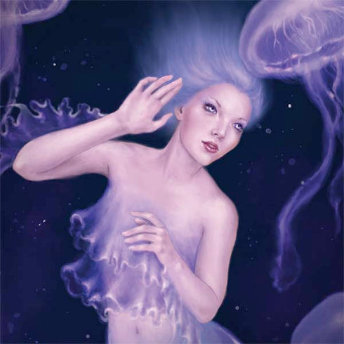 Mermaid and Jellyfish by Rachel Anderson Dell Latitude Skin
