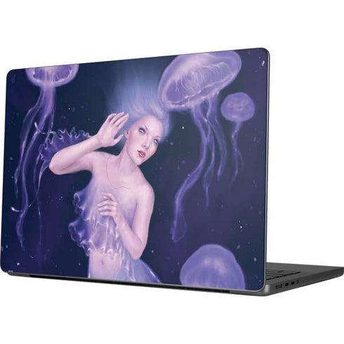 Mermaid and Jellyfish by Rachel Anderson Apple MacBook Pro 14-inch Skin